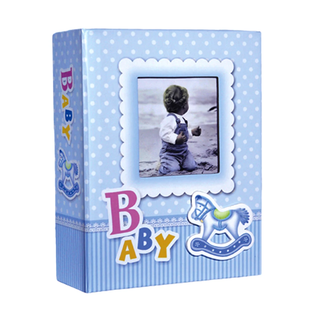 

Sara Baby Photo Album Blue Pink 10*15cm 4 x6inç 200 PCs Capacity Keepsake Storage Memory Book