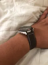 Correa de reloj de cuero Vintage, 18mm, 20mm, 22mm, 24mm, esmerilada, hecha a mano, gruesa, Correa con líneas, accesorios de reloj, 7 colores, nuevo estilo