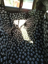 Portadores Del Perro Huella PERRERA CARAMELO Impermeable Trasero Hacia Atrás la Cubierta de Asiento de Coche Perro Esteras Hamaca Protector Con Cinturón de Seguridad D1010