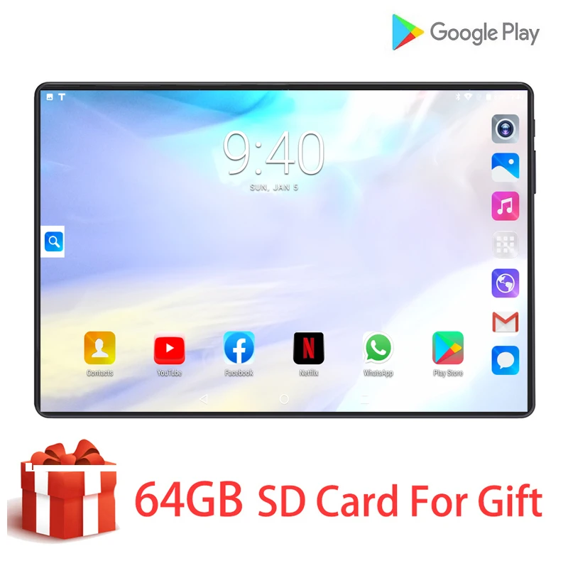 

Tablet Android PC Multi-Language 4G LTE 128GB Tablets Octa Core HD Screen 1280*800 IPS Tablet Android 9.0 Kids Tablet PC 10 Inch