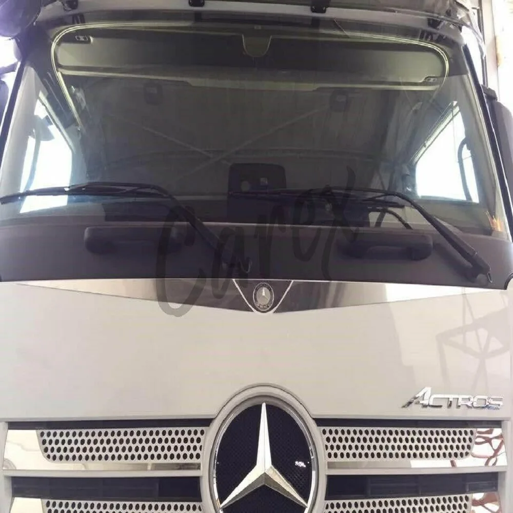 Mercedes Actros MP3 Radiator Grille Inside Super Polished Stainless Steel 3 Pcs 