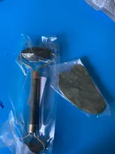 Rodillo de Jade para masaje Facial, rodillo de Jade verde y rosa, piedra Natural, herramientas para el rostro, mentón, cuello, belleza, cuidado de la piel