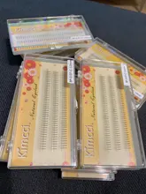 Kimcci-pestañas 3D individuales de cilios, pestañas naturales de visón para extensiones, 120 manojos, maquillaje negro, pestañas postizas