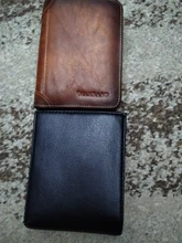 ManBang-cartera de piel auténtica para hombre, Mini tarjetero pequeño, Retro, de bolsillo, alta calidad, 2020