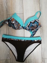Conjunto de Bikini con Push-Up para mujer, Bañador con estampado Sexy, ropa de baño femenina, traje de baño brasileño, ropa de playa 2021