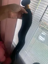 Lemoda-mechones de cabello humano liso brasileño, extensiones de cabello Remy, color negro Natural, 100%, 30 pulgadas, envío rápido