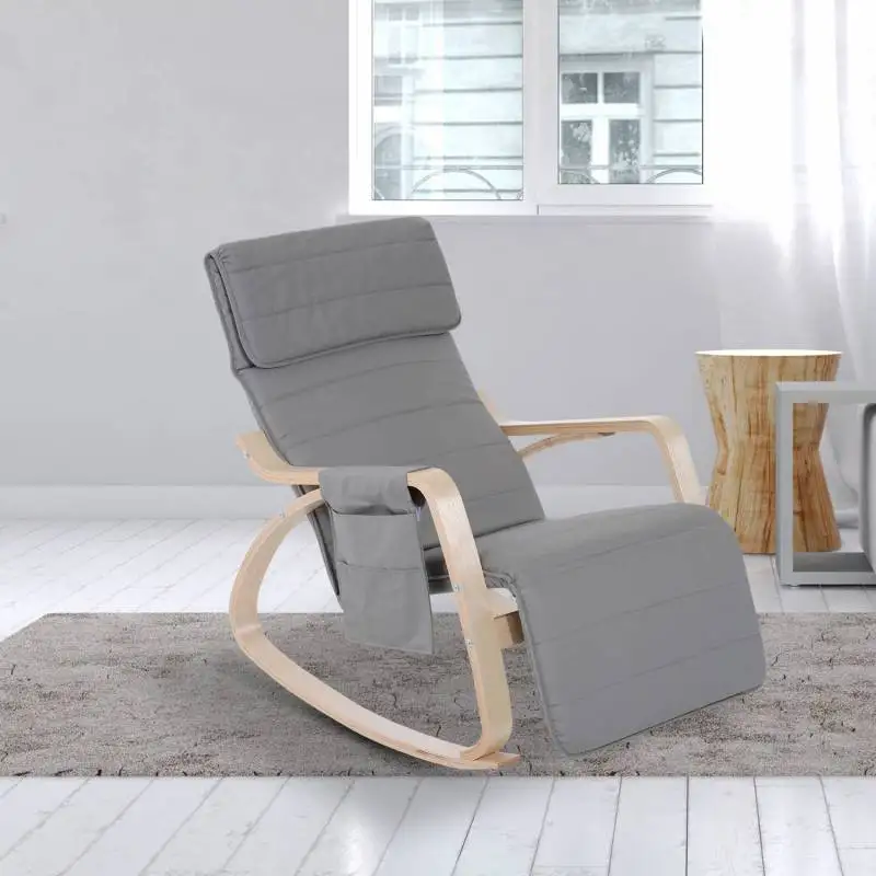 Стул Релакс серый дерево 66,5x88x97,5 см
