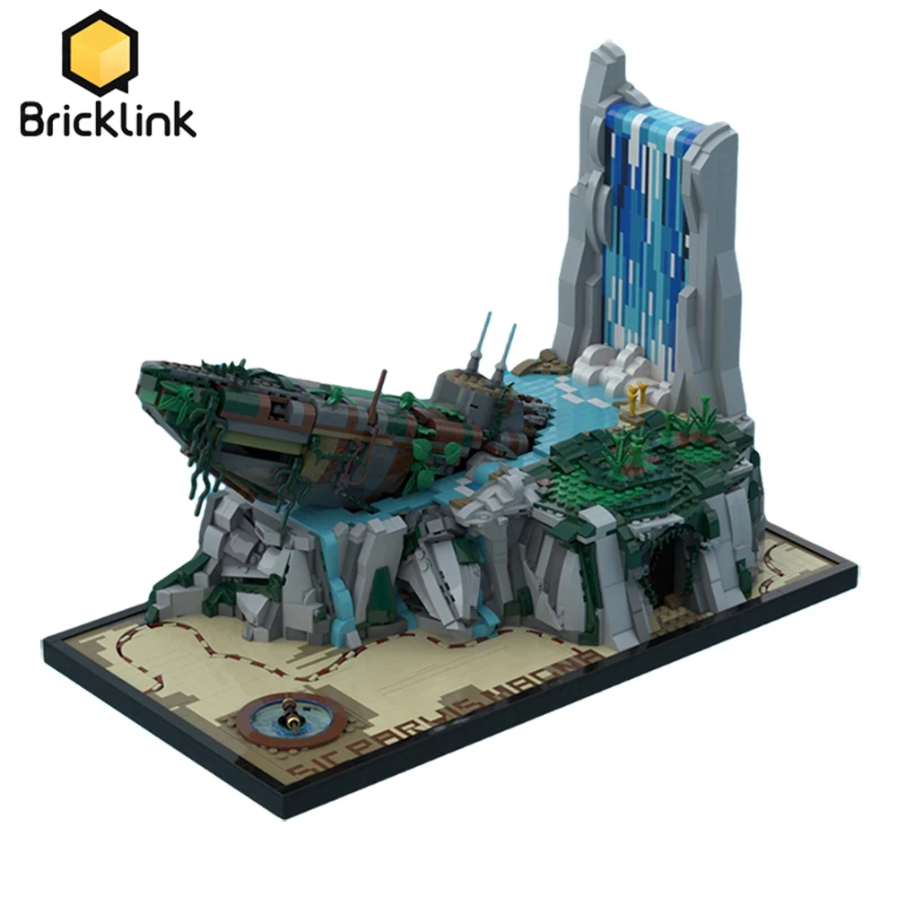 Bricklink Ideas Adventure Game Scenes Uncharted: Drake's Fortune Shipwreck  Falls Moc Set Building Blocks Construction Toys Gift - Blocks - AliExpress