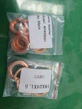 Gasket-Ring Sealing-Washer Flat-Seal Copper-Crush Brass M4 M16 DIN7603 M5 M8 Red M26