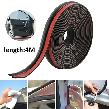 

Hollow Seal Strip Motor Z-Shape Universal Door Window Weatherstrip Rubber Elastic 4 Meter Car Seal Strip Protection
