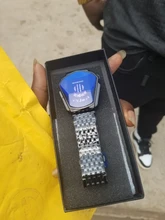 Reloj Masculino de cuarzo dorado para hombre, locomotora, resistente al agua, con forma geométrica, 2020