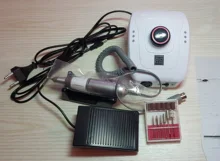 Lima eléctrica para uñas, herramienta para manicura, accesorio de la máquina, 35000 RPM