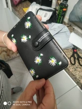 Las mujeres carteras largas 2021 diseño de moda bordado Daisy titular de la tarjeta de gran capacidad monedero PU cremallera Simple dinero bolso billeteras