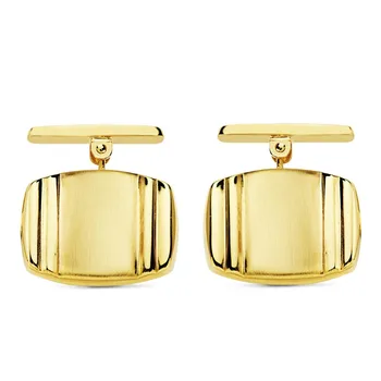 

Cufflinks 18k gold tonneau rectangular 17mm. Bands smooth closure stiff-Customizable-RECORDING INCLUDED IN THE PRICE