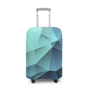 

Suitcase cover 3D polygon Blue