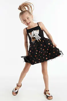 

DeFacto Kız Çocuk Yıldız Baskılı Tül Detaylı Elbise-R5395A620SP