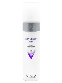 

Tonic with fruit fatty acids AHA Glycolic Tonic, 250 ml, aravia professional