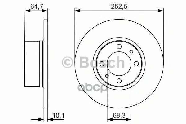 Тормозной Диск Передний 0986479988 Bosch арт. 0986479988