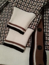 Oversize Cardigans Sweaters Checkered Plaid Colorfaith Fashionable Womens Spring Knitting