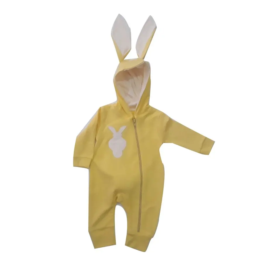 

Yellow Eared Rabbit Pompom Baby Jumpsuit
