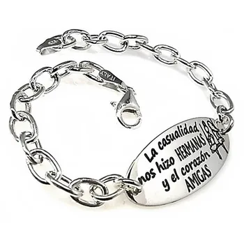 

Law silver bracelet 925m link sheet message Rusty [AB2678GR] -Customizable-RECORDING INCLUDED IN THE PRICE