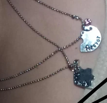 Colgante de pedrería azul/azul cielo/rojo corazón roto, collar de mejores amigos para siempre, collar de empalme, regalos de amistad, 3 uds.