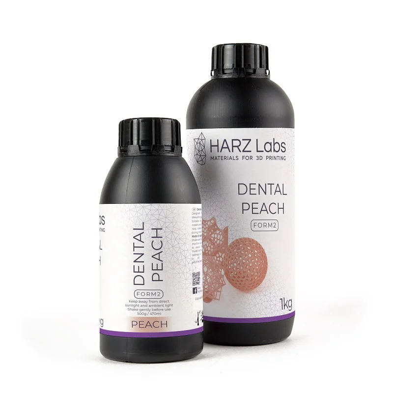 3D Печатный Материал УФ Смола Dental Peach Harz labs фотополимер для принтеров SLA/Form2 |