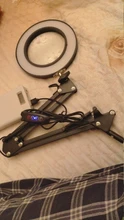Lámpara de escritorio de lupa plegable profesional, luz LED de lectura con tres modos de atenuación, fuente de alimentación USB, 5 aumentos