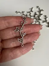 10 Uds rama encantos de Color plata antigua rama encantos colgantes para pulseras de abalorios de hojas joyería