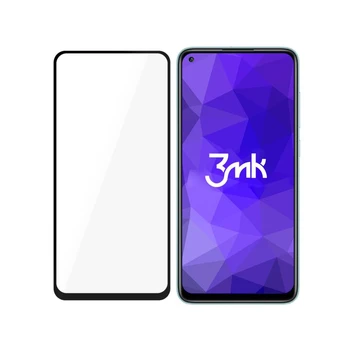 

3MK Protector de pantalla compatible con Xiaomi Redmi Note 9 Negro HardGlass Max - Grado de dureza de la pantalla 9H - M