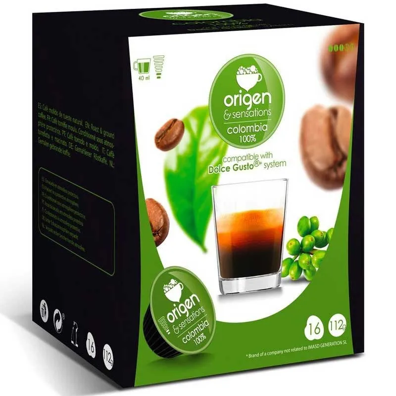 COLOMBIA 100%, 16 capsules Origin sensation compatible Dolce Gusto