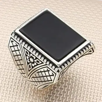 

Mens Ring 925 Sterling Silver Crystal Stone Wedding Men Rings Male Jewelry Rings For Men Rings for Women Men`s Rings Men Jewelry
