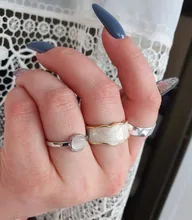 XIYANIKE-Anillo de plata de primera ley con cadena fina para mujer, sortija, plata esterlina 925, estilo coreano, ancho, hecho a mano