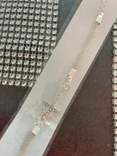 RINHOO de diamantes de imitación Cruz con oración pulseras para las mujeres de moda de la boda pulseras para banquetes y brazaletes de Día de San Valentín