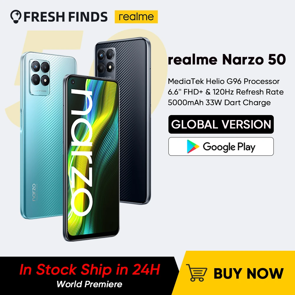 new realme mobile [Global Version] realme Narzo 50 Helio G96 Smartphone Android Telephone 120Hz Display Mobile Phones 5000mAh Battery 50MP Camera realme cellphone latest