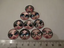 Matryoshka rusa, 10 Uds., mezcla de 12mm/18mm/20mm/25mm, cabujones redondos de cristal para hacer fotos