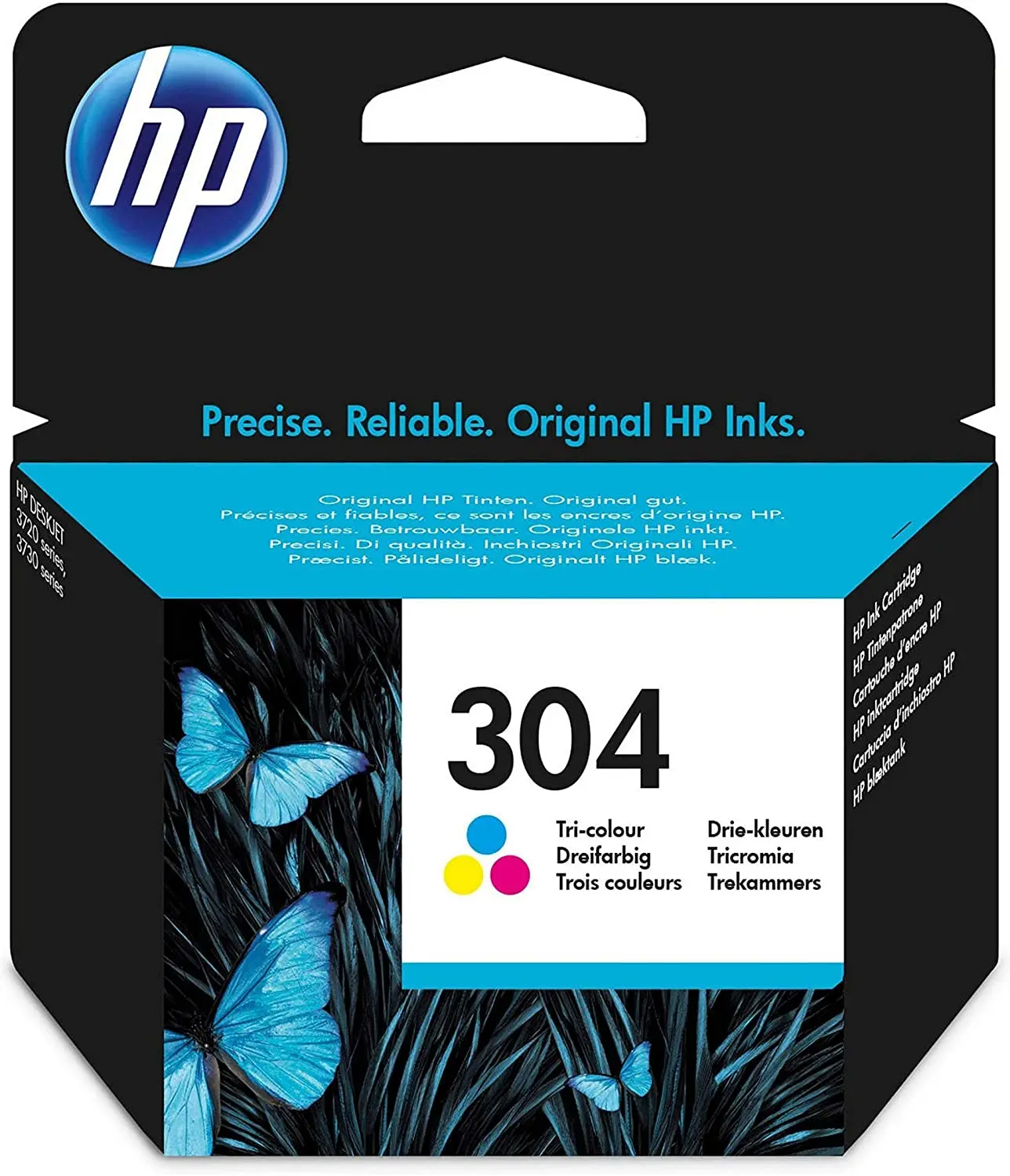 Cartuccia D'Inchiostro Originale A 3 Colori Hp 304 N9K05Ae Per Hp Deskjet Series, 2620, Invy 5030 E 5032
