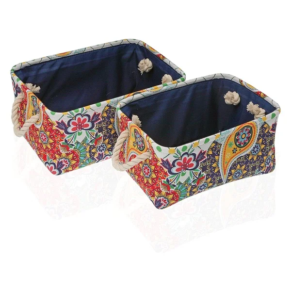 Basket set Textile (2 Pieces) (35 x 16 25 cm) | Дом и сад
