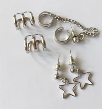 Pendientes Punk sin Piercing para el cartílago, pendientes con Clip para la oreja, para mujeres y niñas