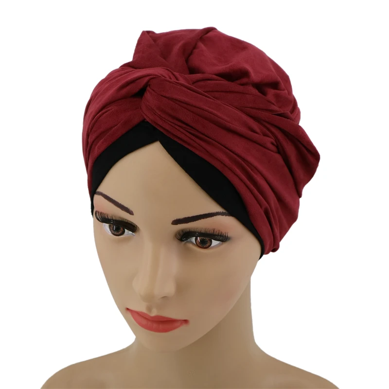 Fashion instant suede turban cross 