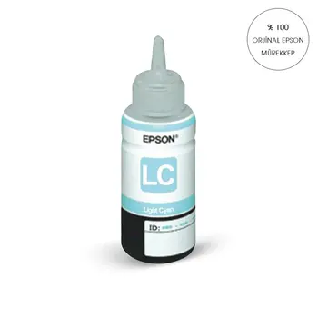 

ORIGINAL LIGHT BLUE Epson L800 / L810 / L850 / L1800 for and 6 COLOR FOR ALL EPSON PRINTERS 70 ml.T6735 Ink