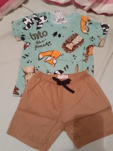 Sanlutoz lindo niños conjuntos de ropa de algodón de manga corta Tops de bebé + Pantalones cortos 2 uds recién nacido Ropa de dibujos animados