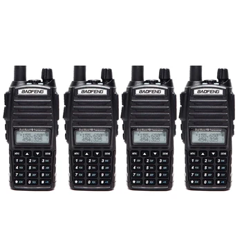 

A set of 4 baofeng uv-82 dual PTT VHF UHF 136-174/400-480 MHz 5 W, battery 2800 mAh
