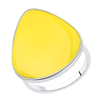 

Sokolov ring in silver with enamel, fashion jewelry, 925, women's male