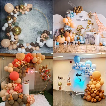 

Coffee Balloon Garland Birthday Decorations 12inch Peach Gold 4D Foil Balloons Arch Kit Wedding Party Decor Backdrop Supplies