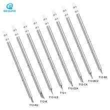 

8pcs/1pcs SEQURE New T12 BC2/B2/C4/D24/ILS/I/ILS/K/KU Soldering Iron Tips For Soldering Rework Station Accessories Tools