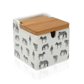 

Sugar Bowl Ceramic Bamboo Zebra