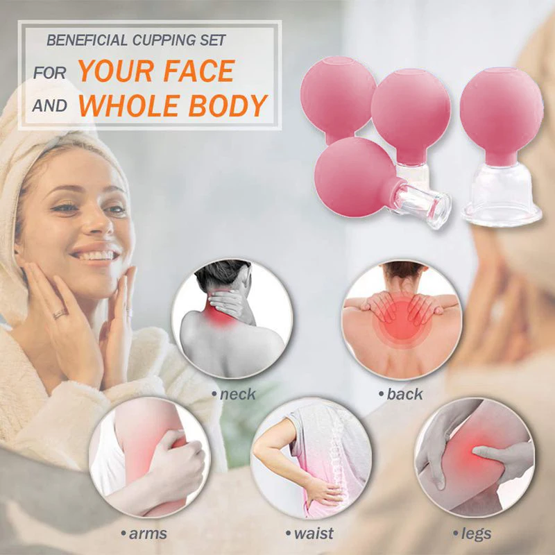 Vacuum Cupping Glasses Massage Body Facial Cups Anti Cellulite Therapy Tool