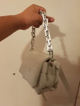 Bolsa de cadena de plástico grueso para dama Súper elegante, bolsa de mensajero con correas, bolso de mano, cadena de piezas para mochilas