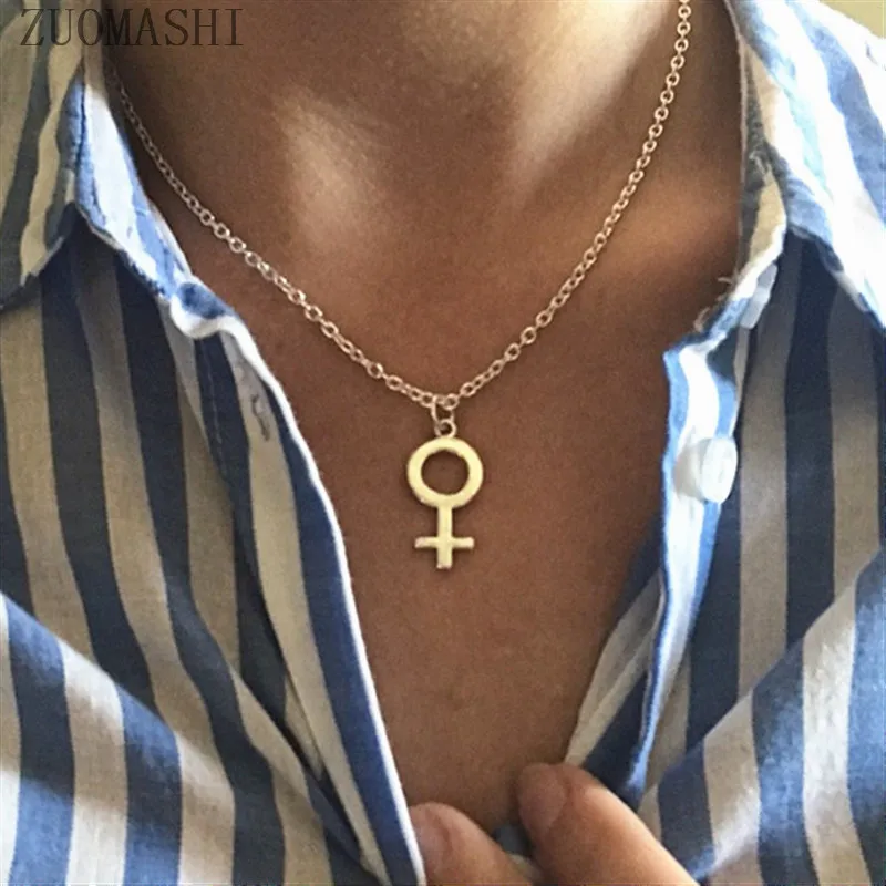 Female Symbol Necklace Feminist Jewelry 